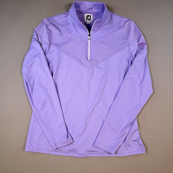 FootJoy Tops - FootJoy FJ Womens Medium 1/4 Zip Pullover Long Sleeve Golf Purple